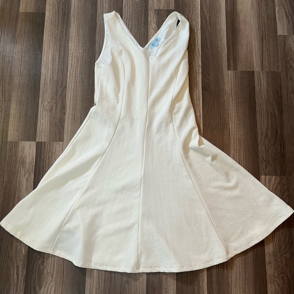 She + Sky  V-neck/back Sleeveless Swing Hem Dress SZ Large